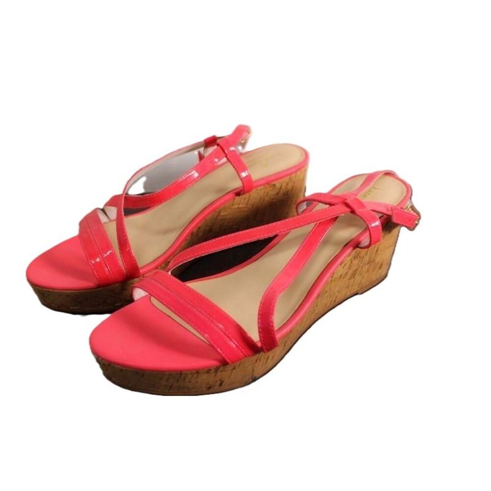Kate Spade Hot Pink Wedge Platform Sandal Heels Comfy Size 10M